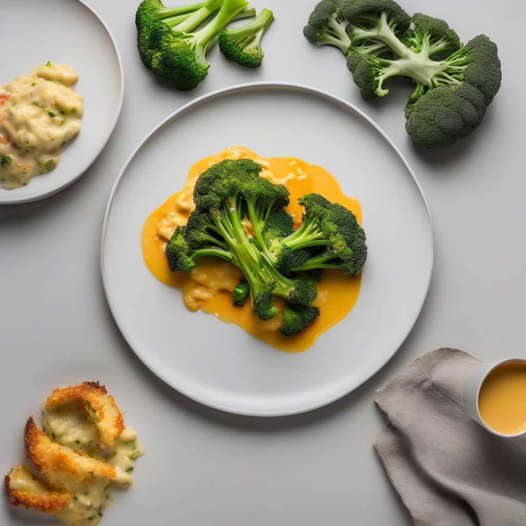 Varkenshaasje met een mosterdsaus, broccoli en aardappelgratin