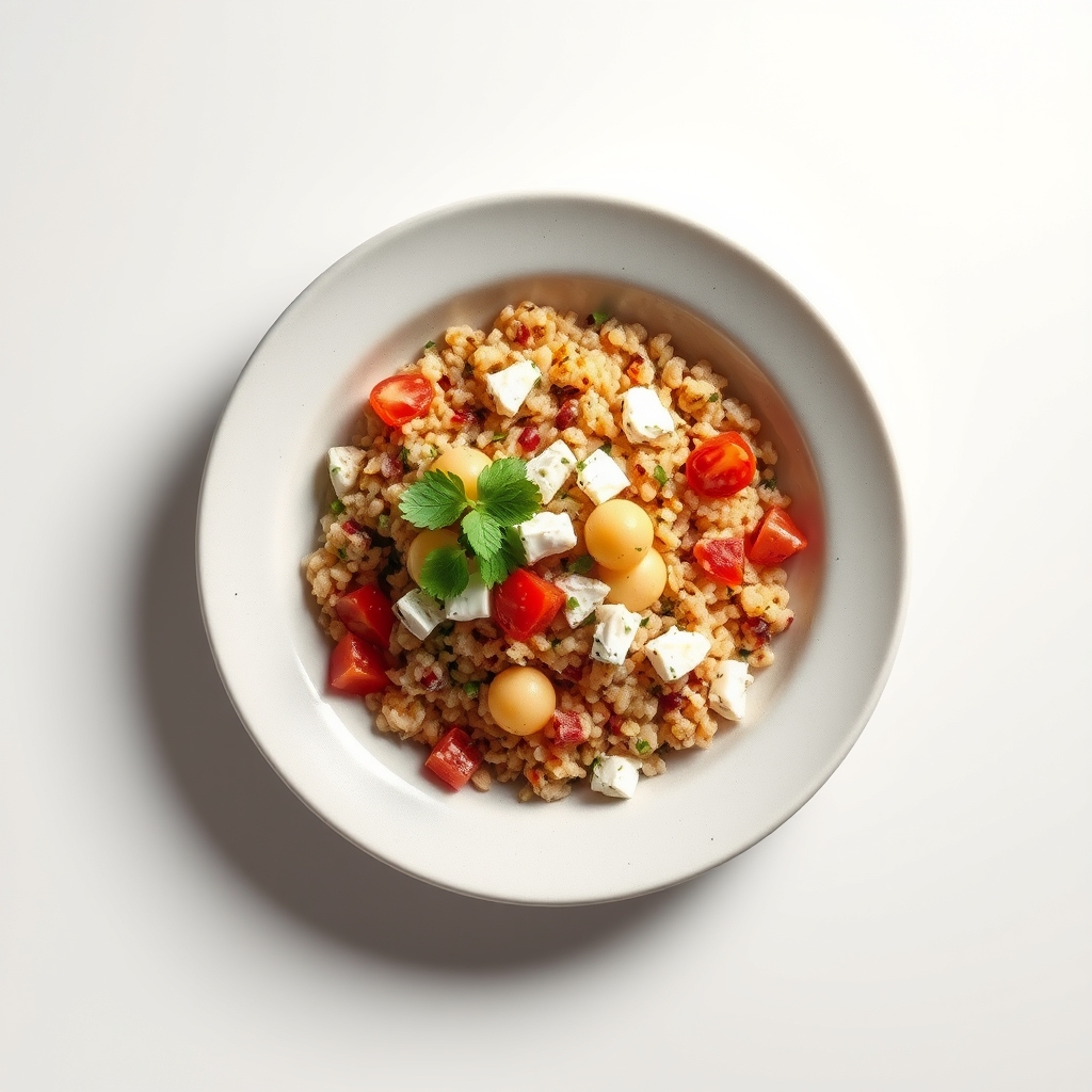 Quinoabowl met geroosterde rode biet, fetakaas en pompoenpitten