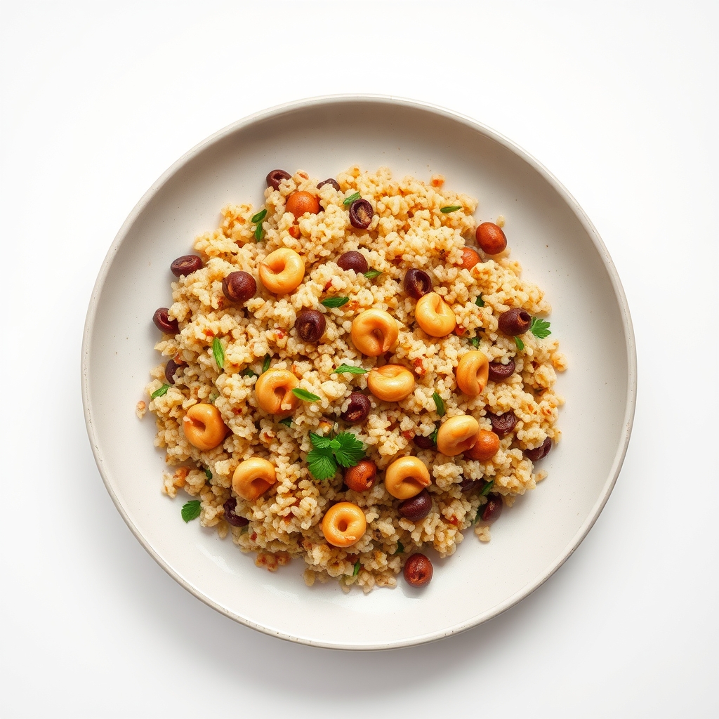 Rijkgevulde quinoa met geroosterde kikkererwten