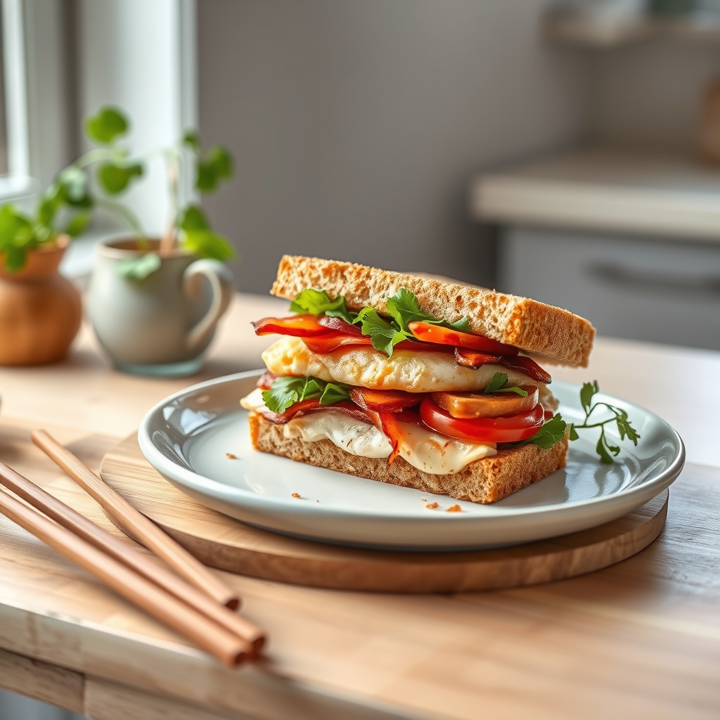 Club sandwich met kip