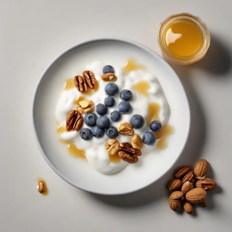 Griekse yoghurt met honing, noten en vers fruit