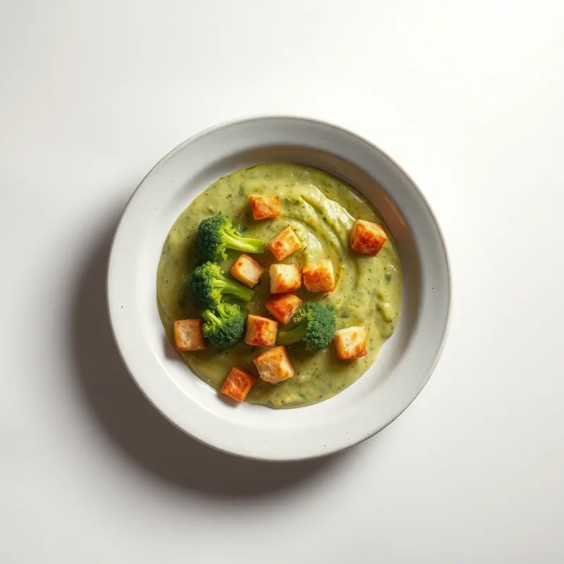 Broccolisoep met volkoren croutons
