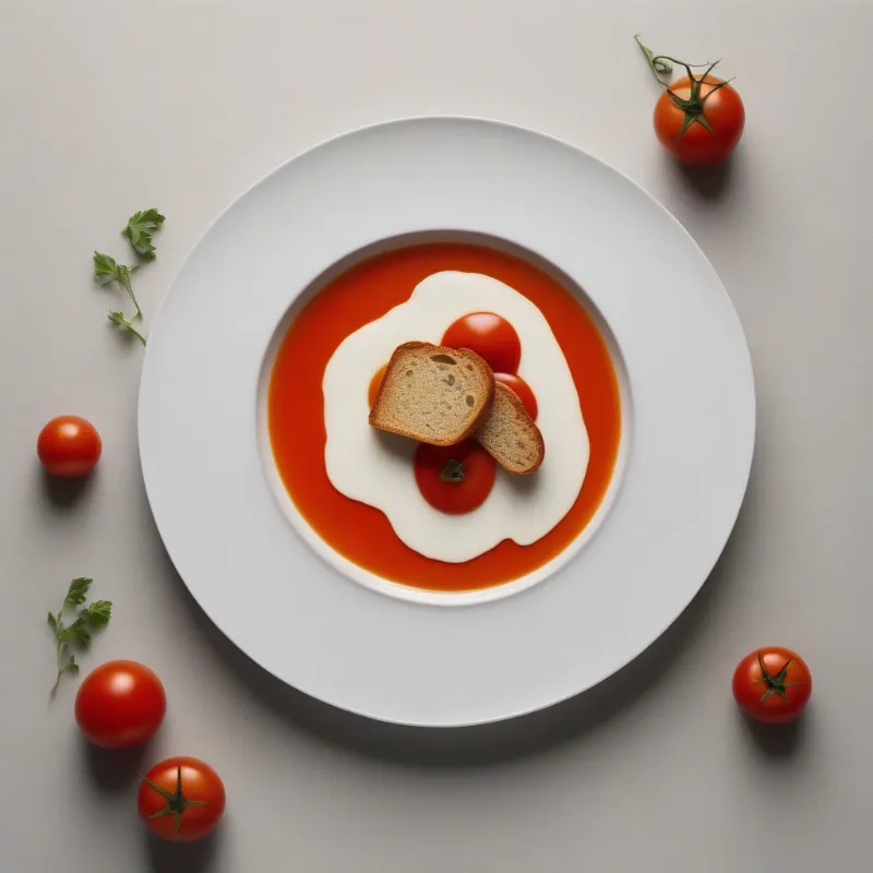 Linzen-tomatensoep met volkorenbrood