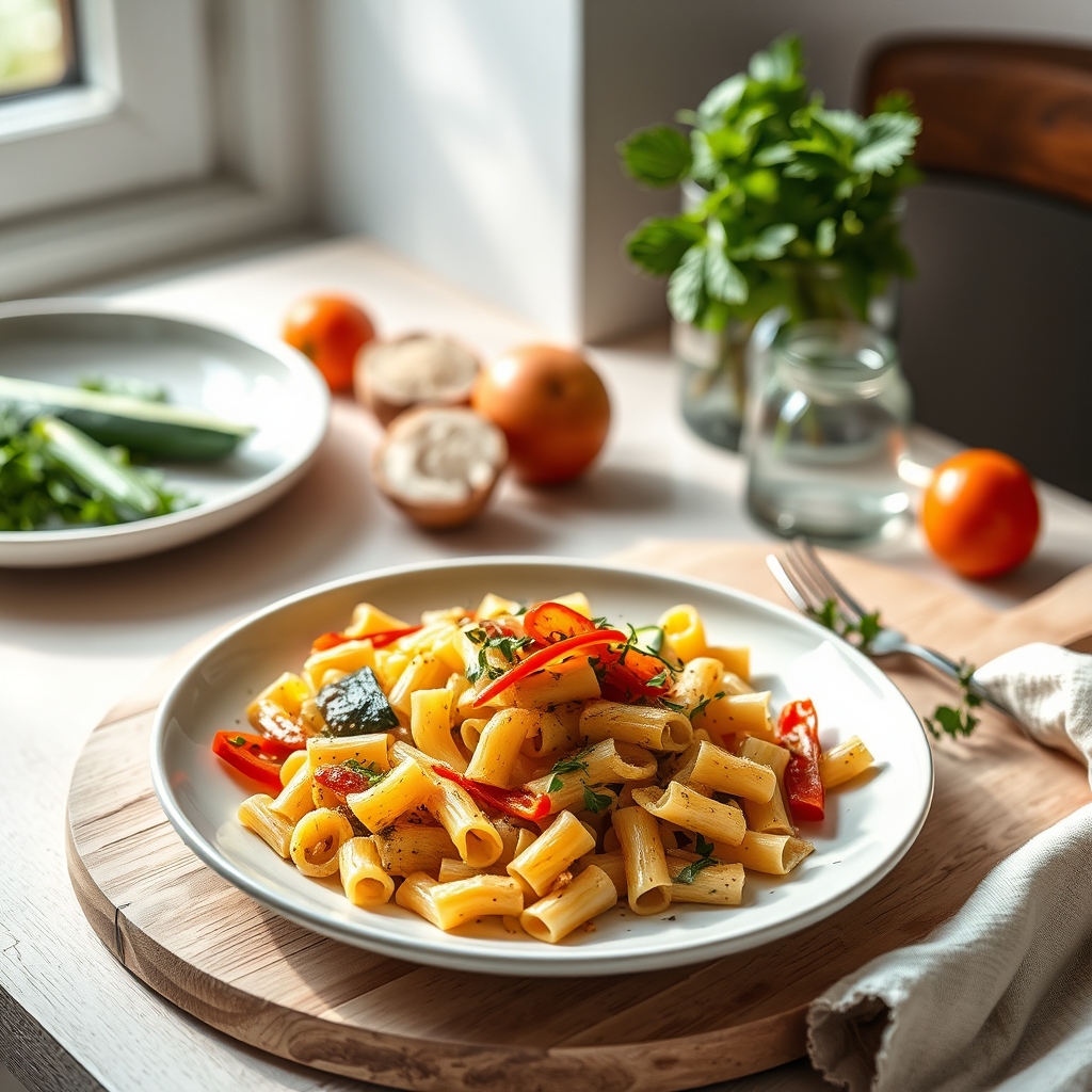 Pastasalade met paprika