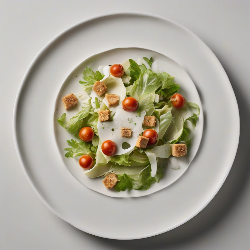 Caesarsalade met gebakken kalkoenreepjes