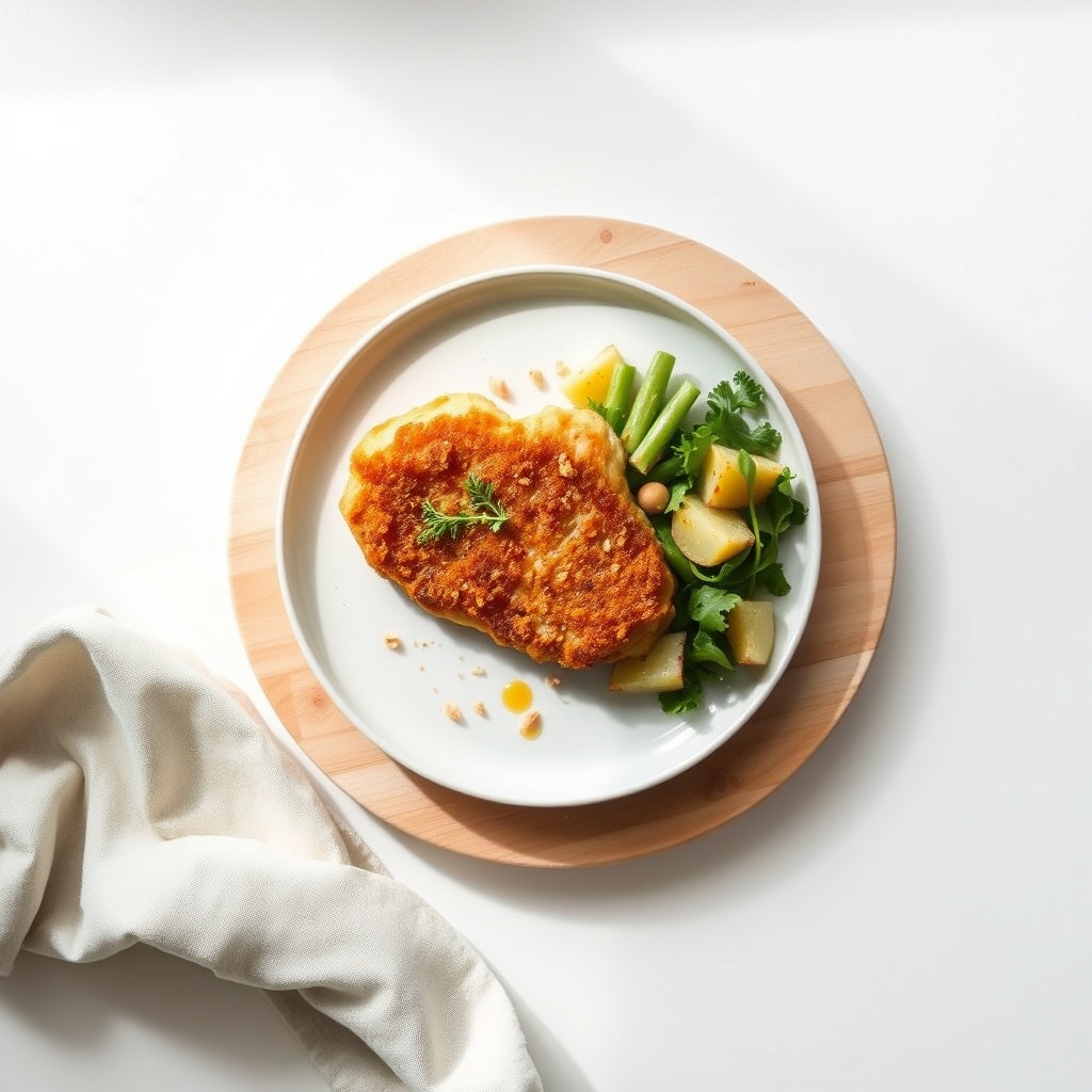 Schnitzel met kroketjes