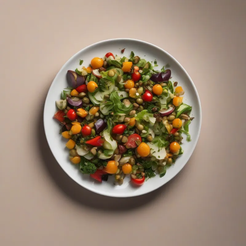 Vegetarische couscoussalade met kikkererwten en verse kruiden