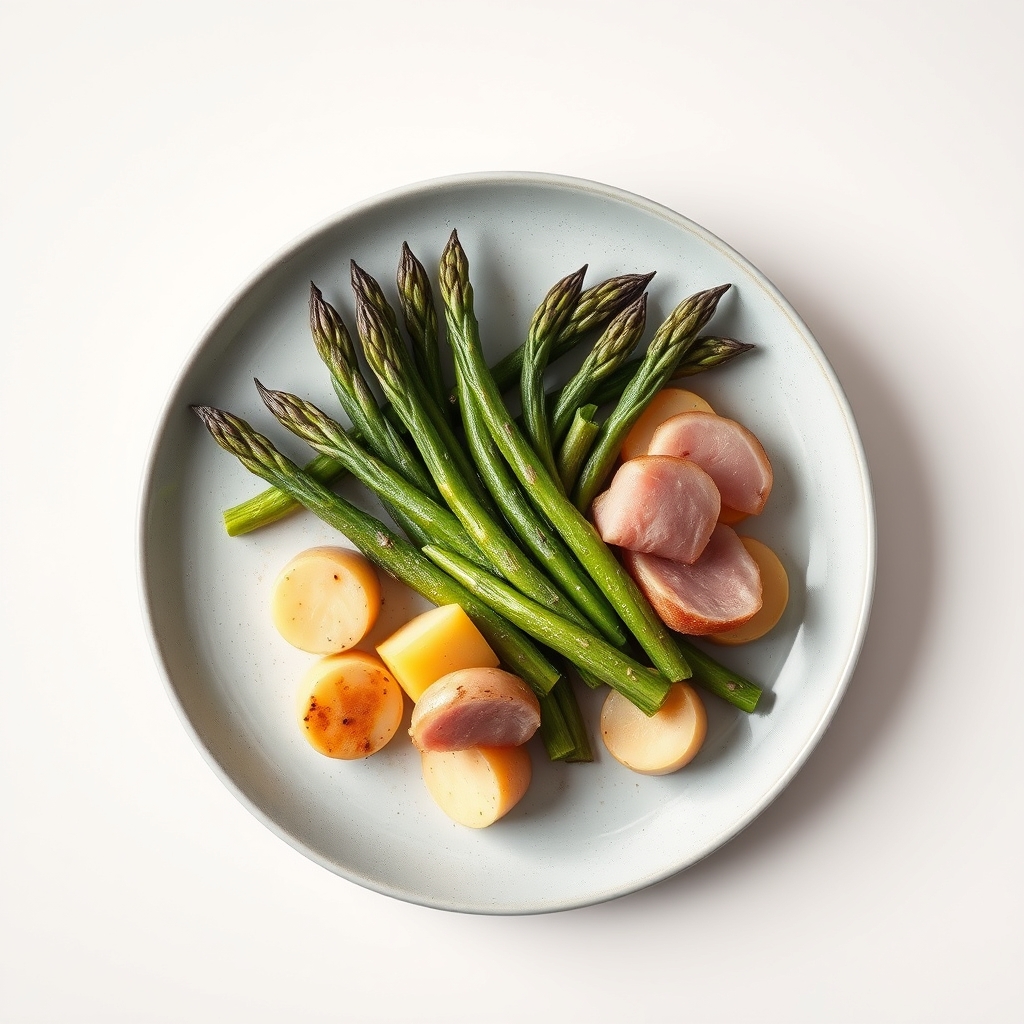 Hollandse asperges met aardappelen en ham