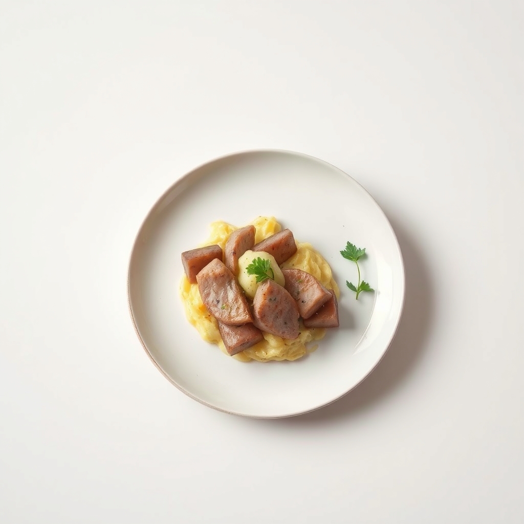 Rundvlees met aardappelpuree