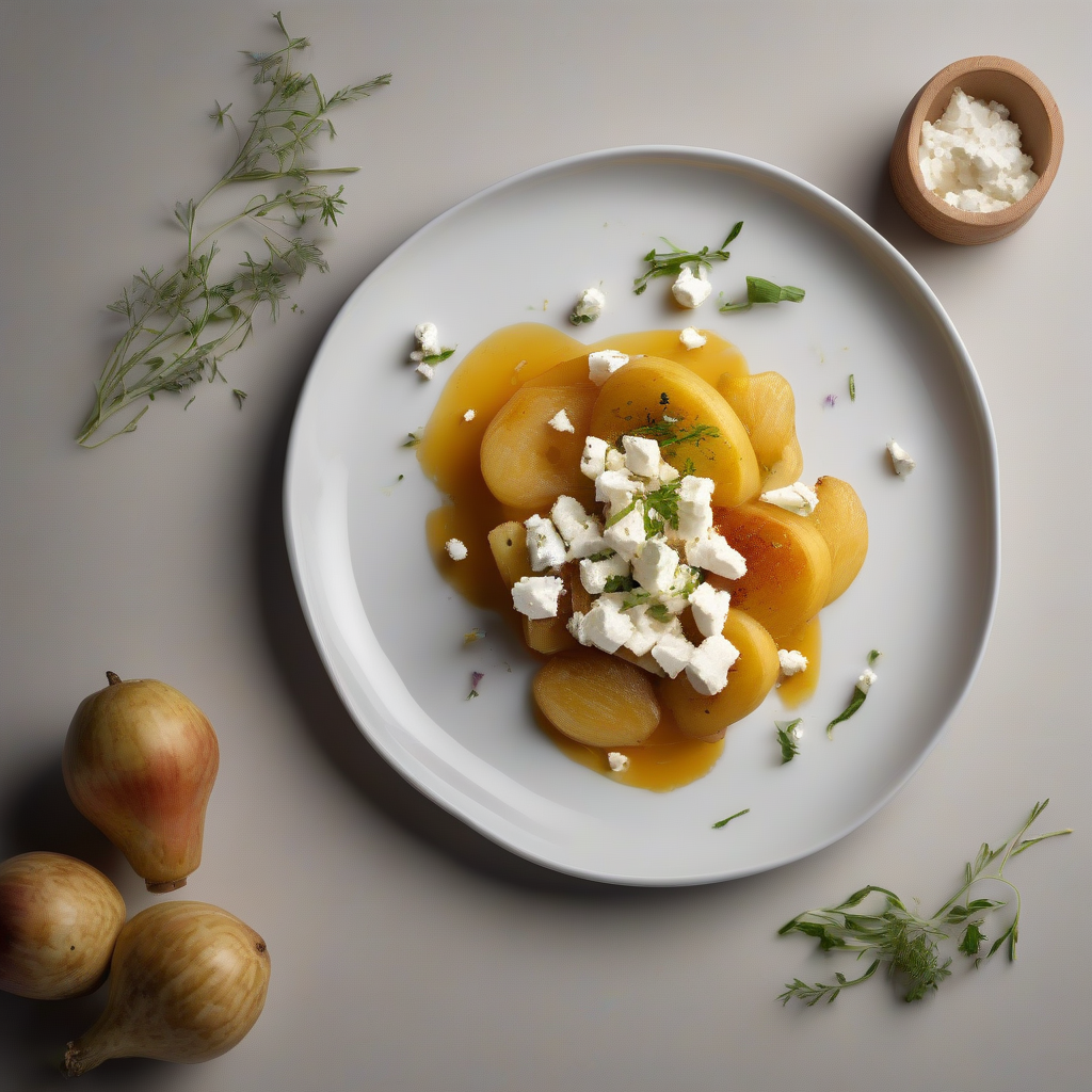 Geroosterde zoete aardappel met kikkererwten, feta en koriander.