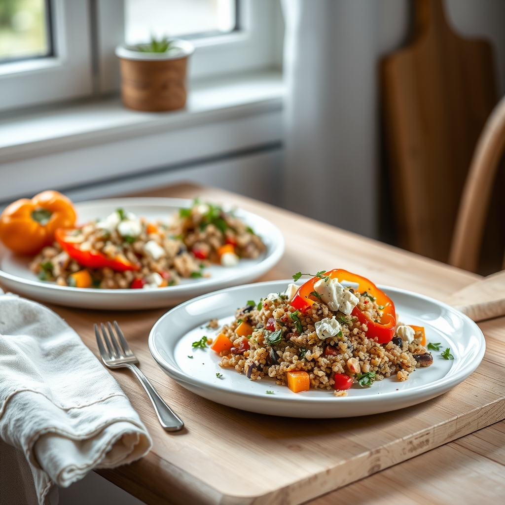 Geroosterde groenten met quinoa