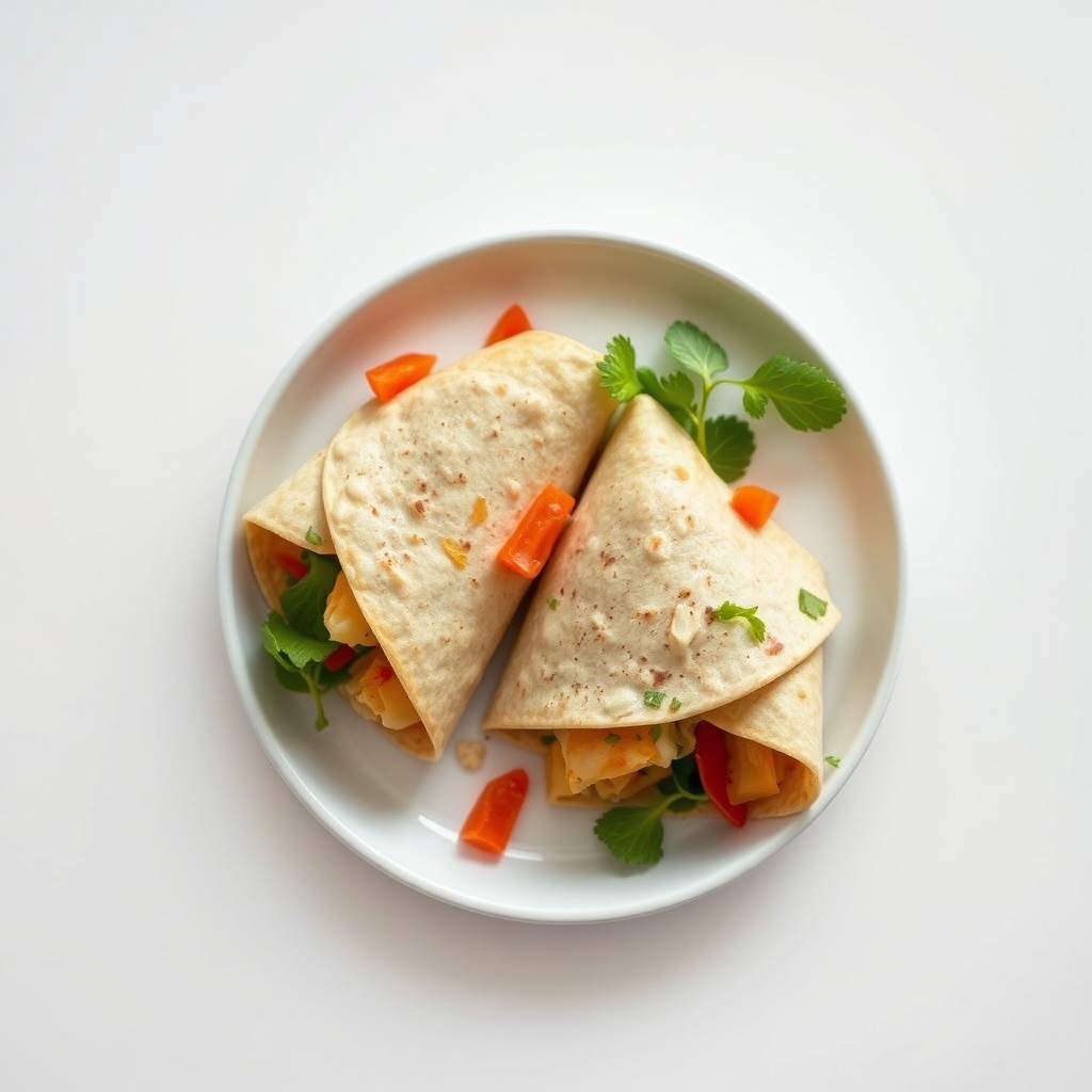 Wraps met hummus en paprika