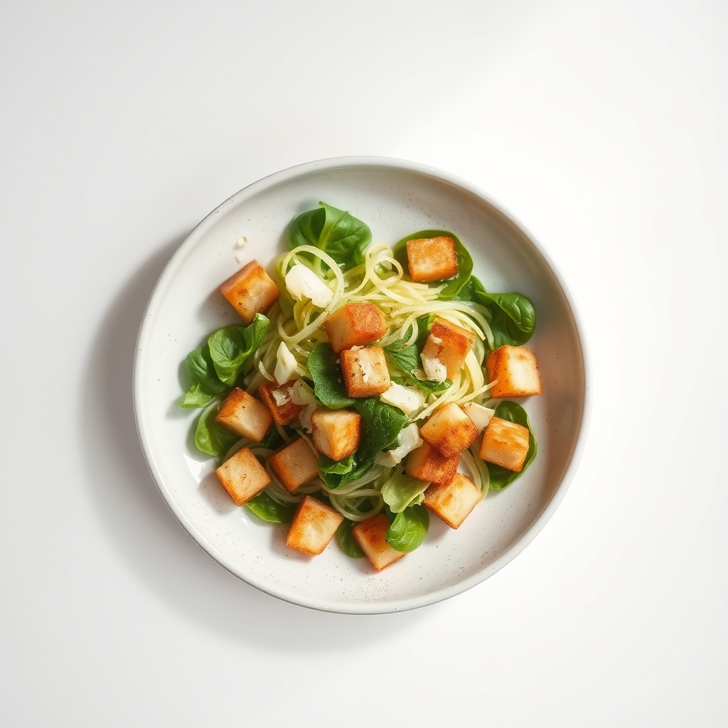 Caesarsalade met gegrilde kip en croutons
