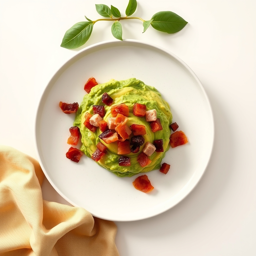 Avocadosalade met kip en bacon
