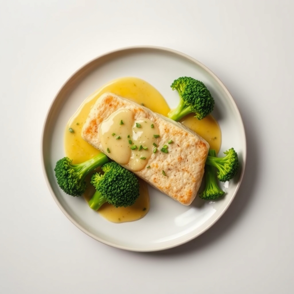 Zalm met citroensaus en broccoli