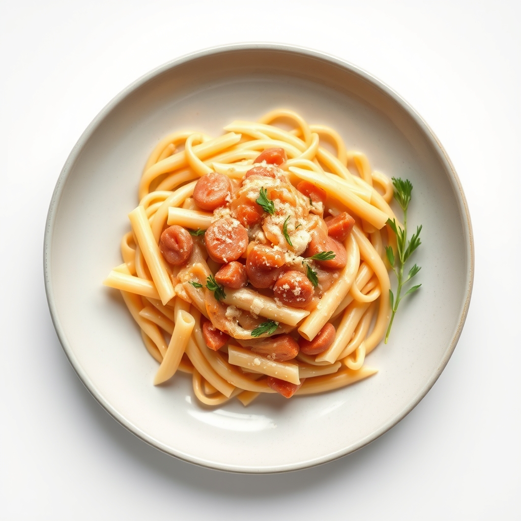 Penne met zalm