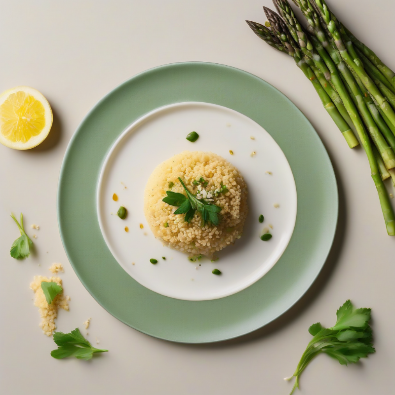 Gegrilde kabeljauw met couscous en gestoomde groene asperges