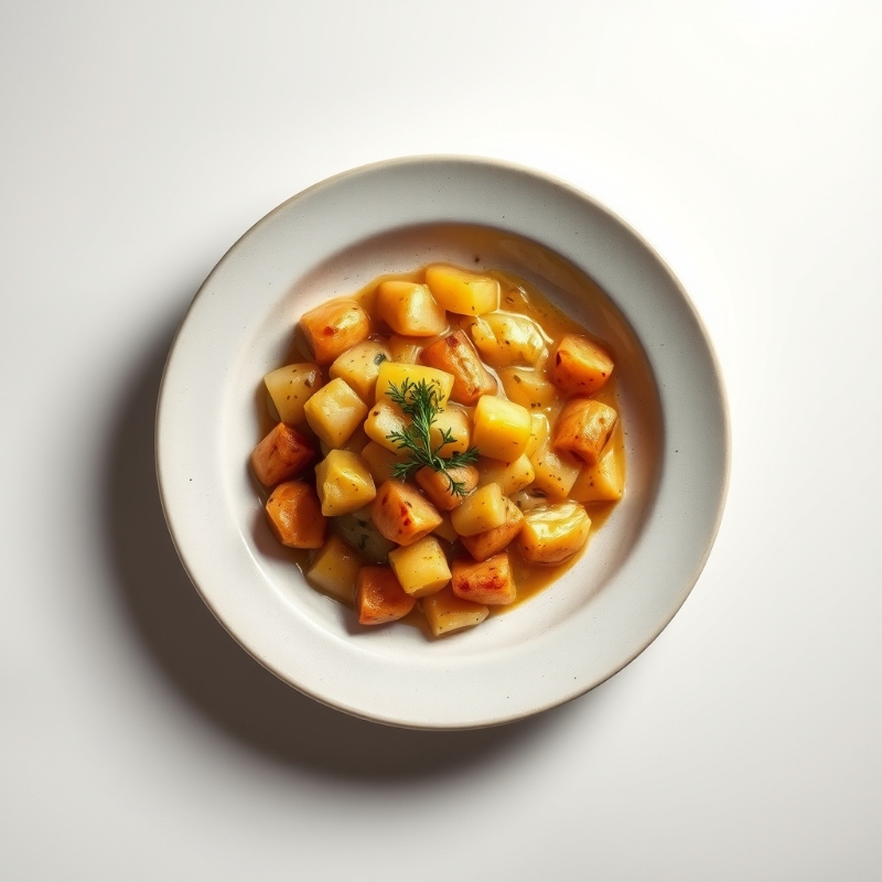 Linzenstoofpot met spinazie en zoete aardappel