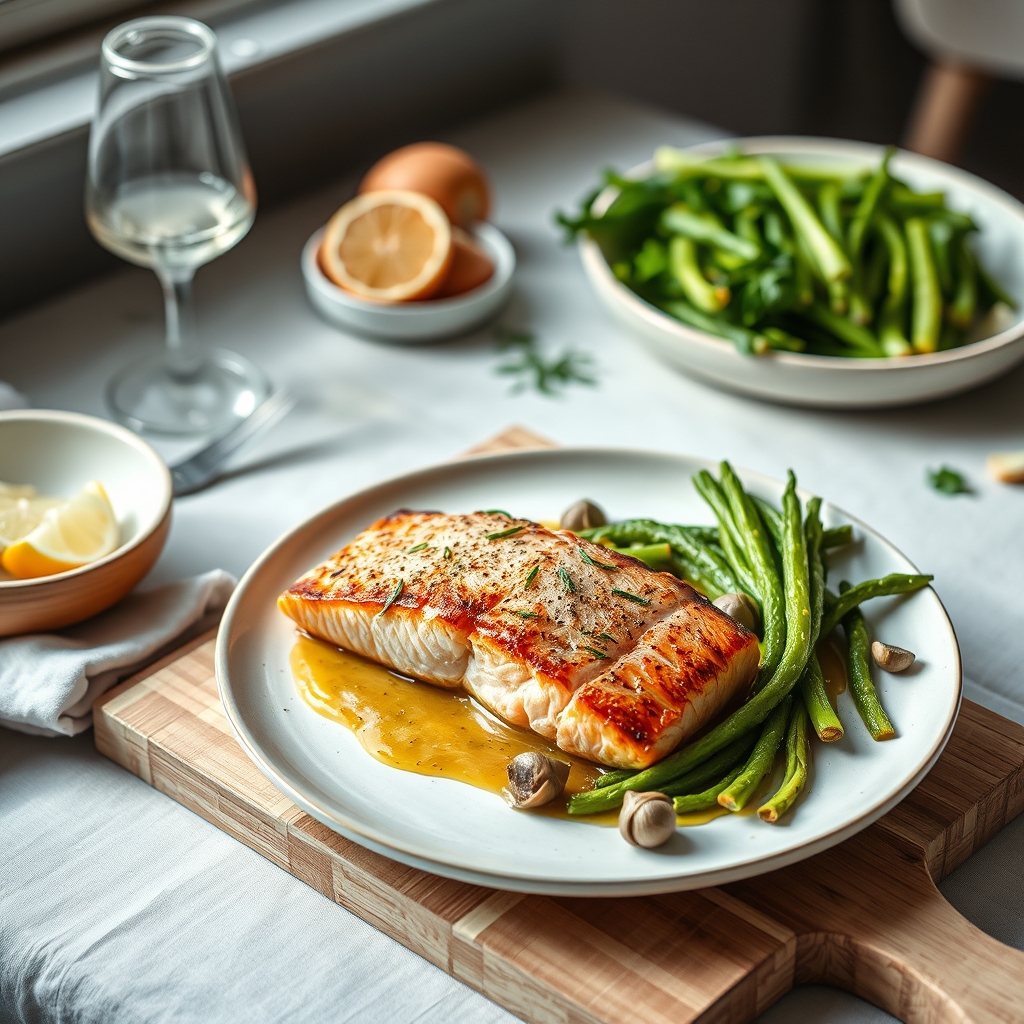 Gegrilde zalm met citroensaus