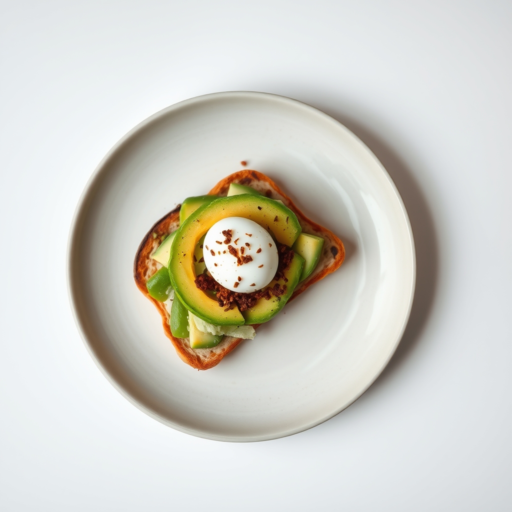 Volkoren toast met avocado en gekookt ei