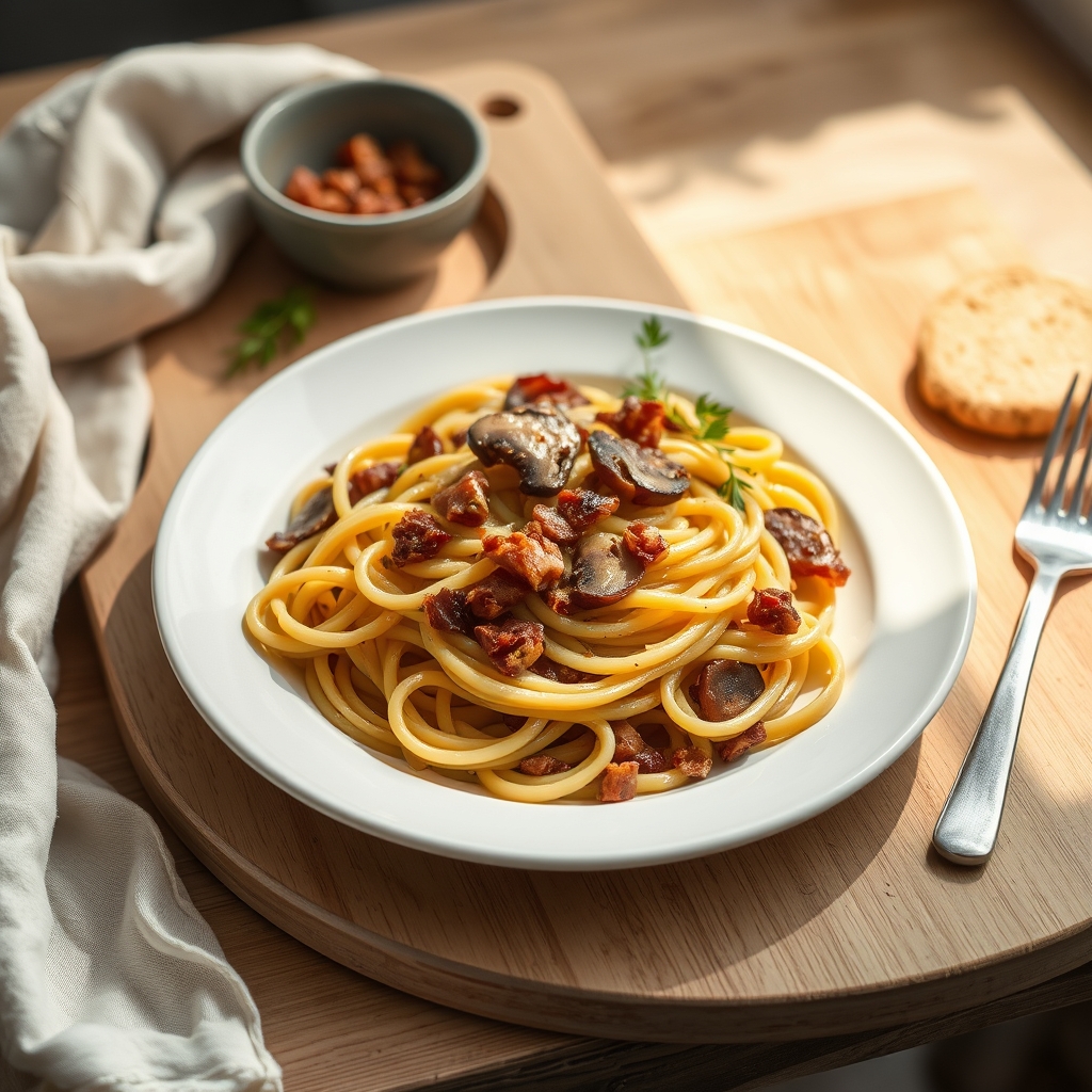 Tagliatelle met champignons