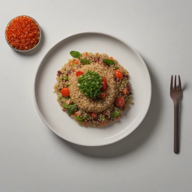 Groenteratatouille met quinoa en frisse salade