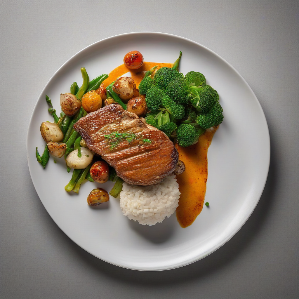 Kipfilet met gegrilde groenten en zilvervliesrijst